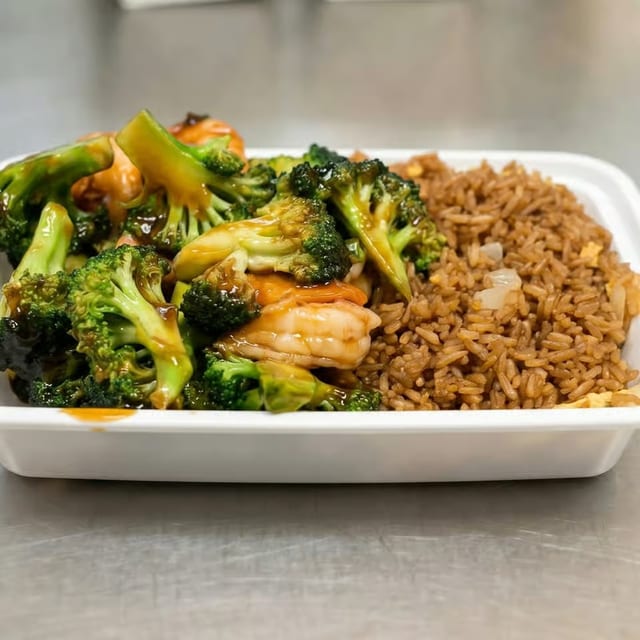 Shrimp with Broccoli.