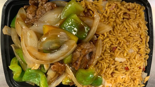 Pepper Steak with Onions.